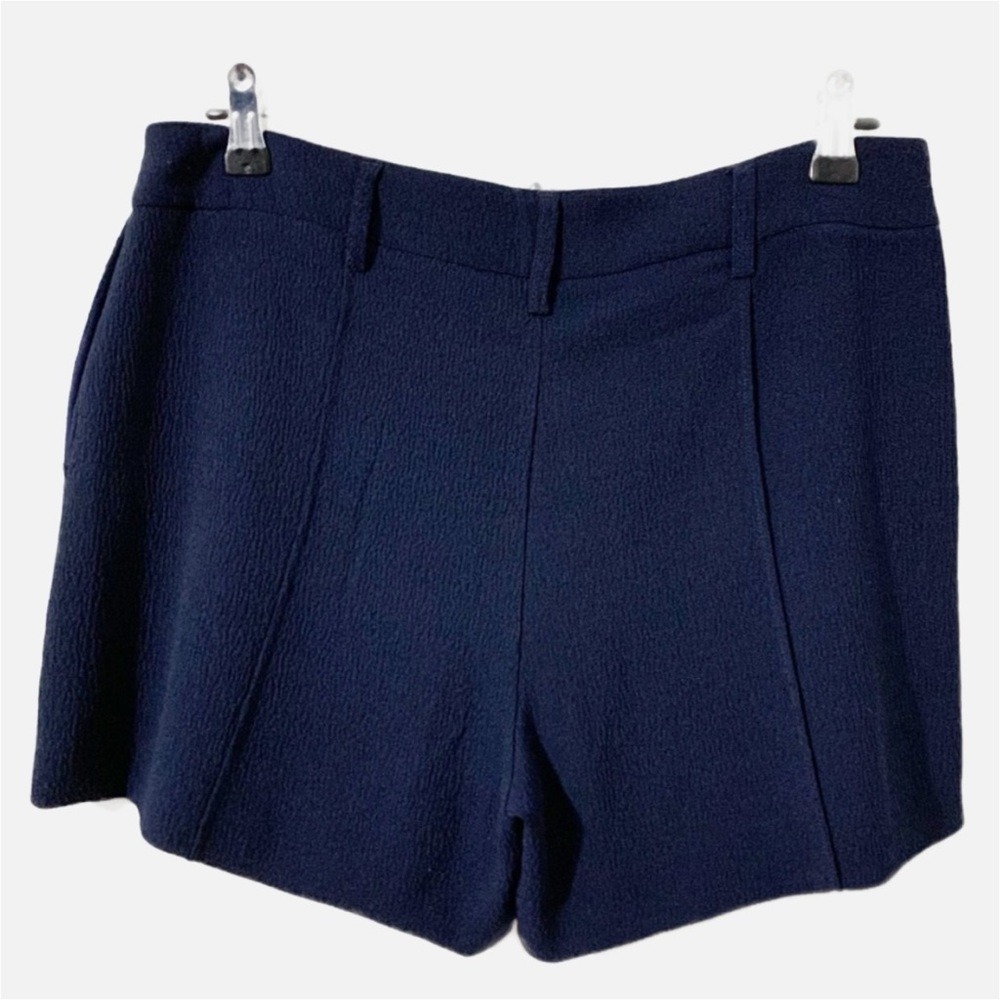 Anthropologie Sunday in Brooklyn Fully Lined Short Textured Fabric Navy Blue